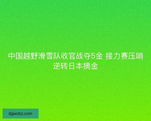 中国越野滑雪队收官战夺5金 接力赛压哨逆转日本摘金